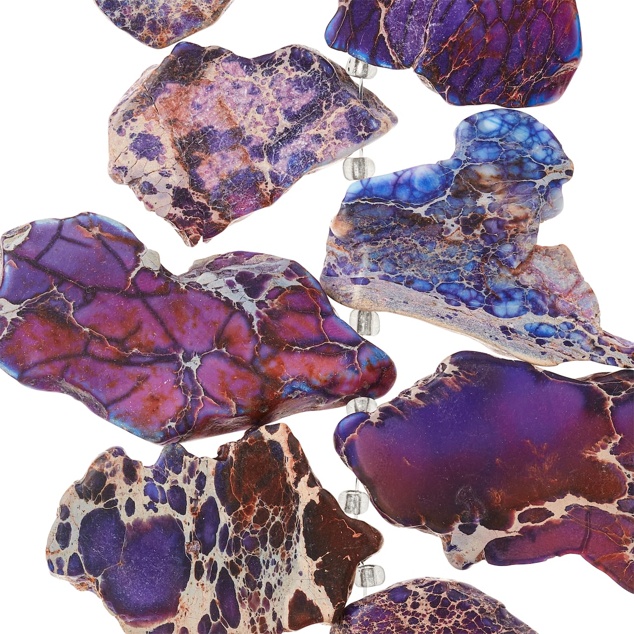Brown & Purple Jasper Nugget Beads by Bead Landing™